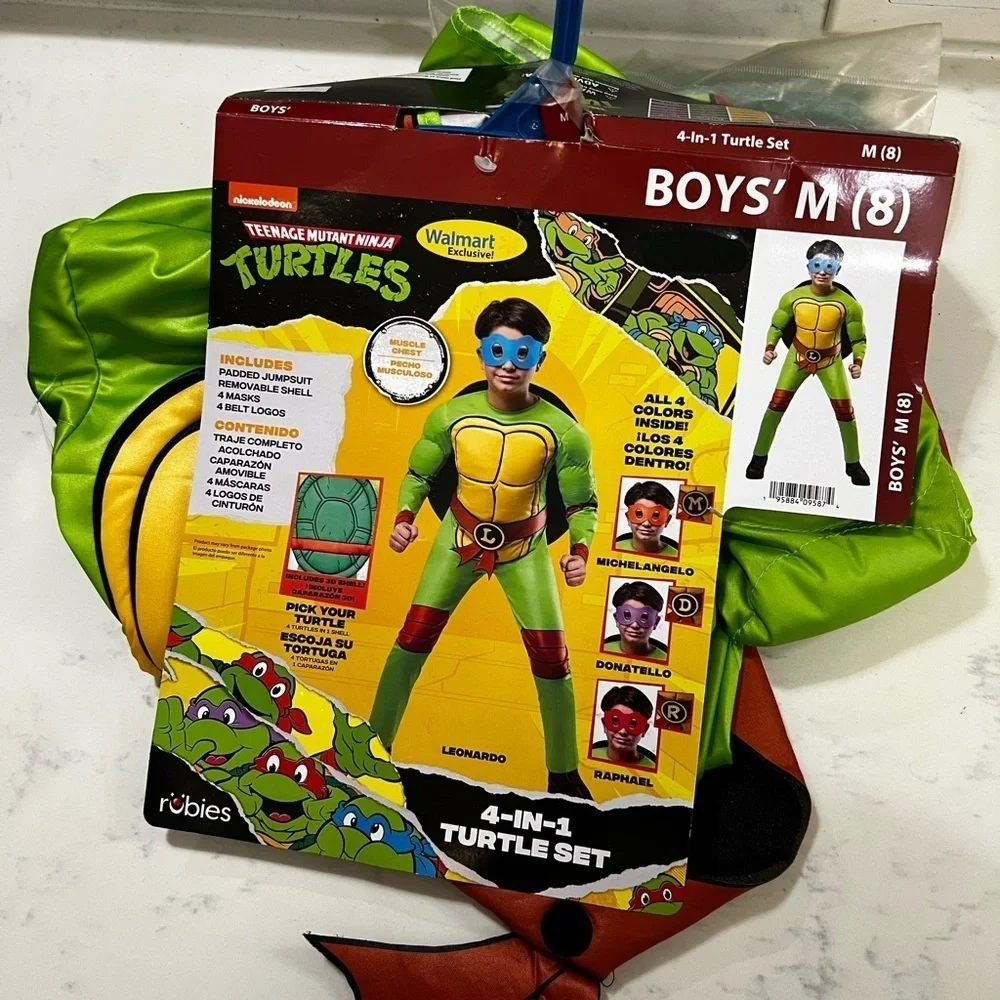 Rubie's TMNT 4-in-1 Costume Set with Green and Yellow